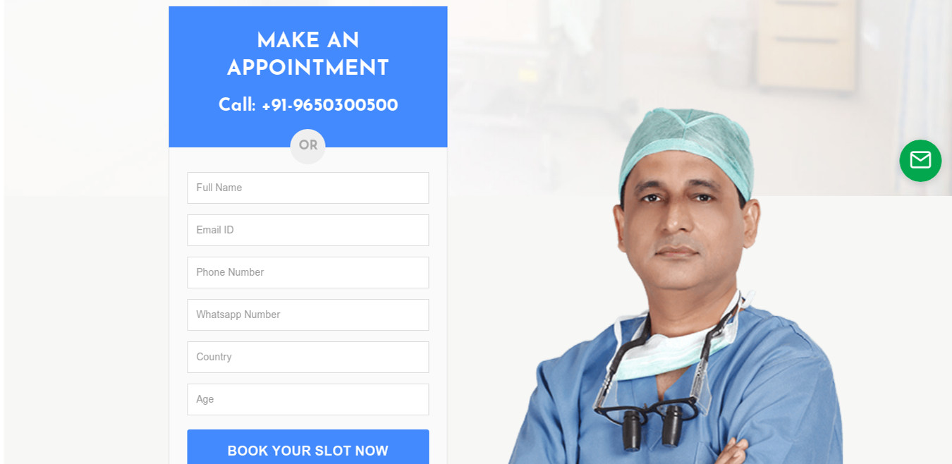 Dr Kewal Krishan Landing Page Design